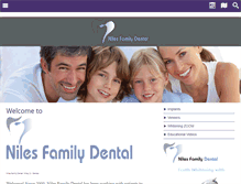 Tablet Screenshot of nilesfamilydental.com